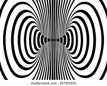 Vector geometric optical illusion, pattern can be used for wallpaper, pattern fills, web page background 