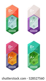 Vector geometric option infographic templates