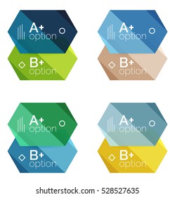 Vector geometric option infographic templates