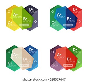 Vector geometric option infographic templates