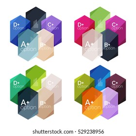 Vector geometric option infographic templates