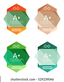 Vector geometric option infographic templates