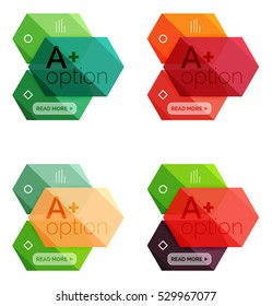 Plantillas de infografía de opciones geométricas vectoriales