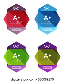Vector geometric option infographic templates