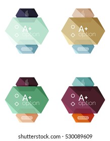 Plantillas de infografía de opciones geométricas vectoriales
