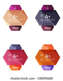 Vector geometric option infographic templates