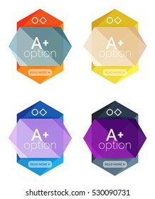 Plantillas de infografía de opciones geométricas vectoriales