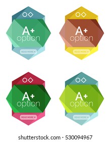 Vector geometric option infographic templates