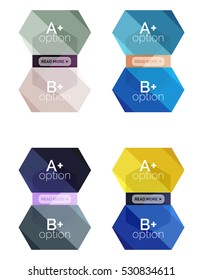 Plantillas de infografía de opciones geométricas vectoriales