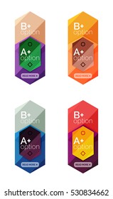 Plantillas de infografía de opciones geométricas vectoriales