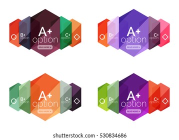 Vector geometric option infographic templates