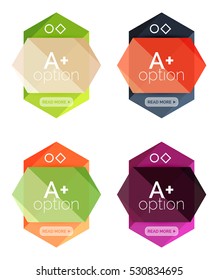 Plantillas de infografía de opciones geométricas vectoriales