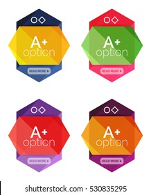 Vector geometric option infographic templates