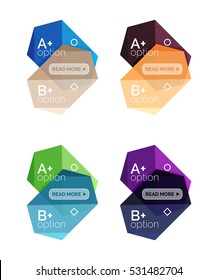 Vector geometric option infographic templates