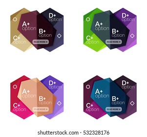 Vector geometric option infographic templates