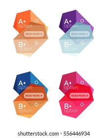 Vector geometric option infographic templates