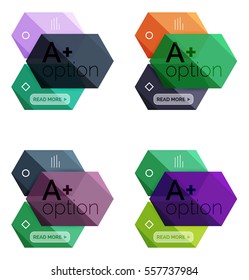 Vector geometric option infographic templates