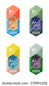 Plantillas de infografía de opciones geométricas vectoriales