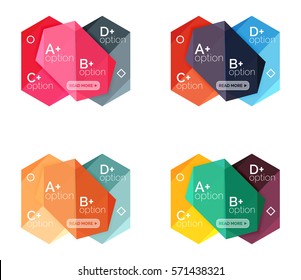Vector geometric option infographic templates