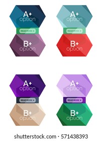 Vector geometric option infographic templates