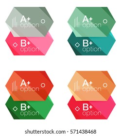 Vector geometric option infographic templates