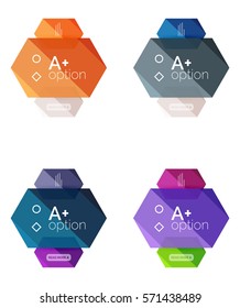 Vector geometric option infographic templates
