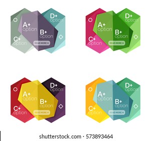 Vector geometric option infographic templates