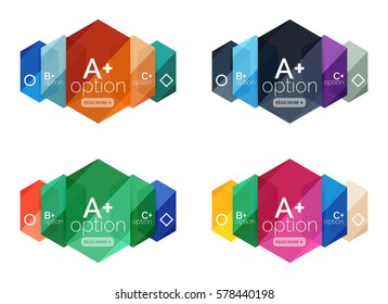 Vector geometric option infographic templates