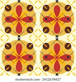 Vector Geometric Oriental Moroccan Tile Seamless Pattern