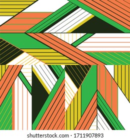 Ornamento geométrico vectorial. 
Antecedentes abstractos. Ilustración vectorial moderna y contemporánea.  Patrón sin foco de estilo étnico. Impresión geográfica sobre textiles, tela, papel pintado. 
