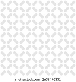 Vector geometric ornament. Abstract seamless pattern with rounded shapes, grid, mesh, lattice, tiles. Light gray and white background. Subtle minimal texture. Repeating design for textile, wallpapers
