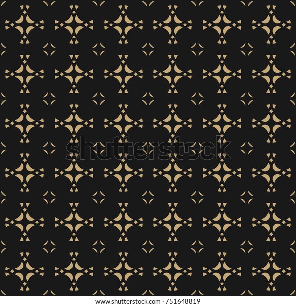 Vector Geometric Ornament Background Black Gold Stock Vector (Royalty ...