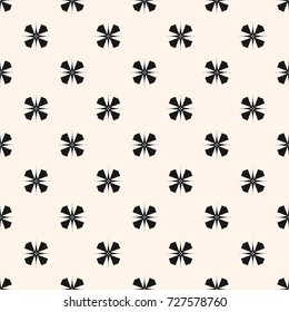 Vector geometric ornament. Elegant seamless pattern with abstract geometrical floral shapes, stars. Oriental style texture. Monochrome ornamental background, repeat tiles. Design for decoration, web