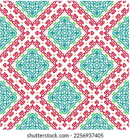 Vector geometric ornament in ethnic style. Seamless pattern with  abstract shapes, repeat tiles. Vintage retro texture. . Repeating pattern for decor, fabric,textile and fabric .