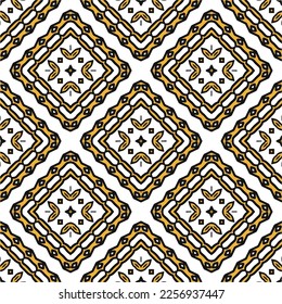 Vector geometric ornament in ethnic style. Seamless pattern with  abstract shapes, repeat tiles. Vintage retro texture. . Repeating pattern for decor, fabric,textile and fabric .