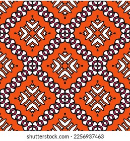 Ornamento geométrico vectorial de estilo étnico. Patrón transparente con formas abstractas, mosaicos repetidos. Textura retro vintage. ... Patrón recurrente para la decoración, tela, textil y tela.