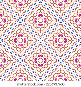 Vector geometric ornament in ethnic style. Seamless pattern with  abstract shapes, repeat tiles. Vintage retro texture. . Repeating pattern for decor, fabric,textile and fabric .