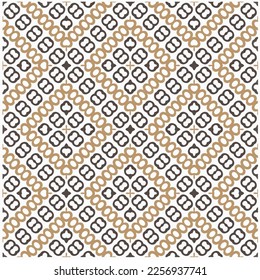 Vector geometric ornament in ethnic style. Seamless pattern with  abstract shapes, repeat tiles. Vintage retro texture. . Repeating pattern for decor, fabric,textile and fabric .