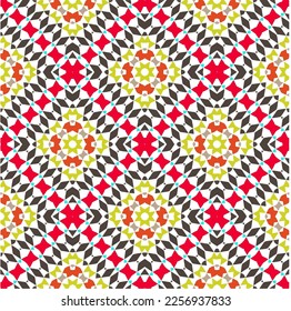 Ornamento geométrico vectorial de estilo étnico. Patrón transparente con formas abstractas, mosaicos repetidos. Textura retro vintage. ... Patrón recurrente para la decoración, tela, textil y tela.