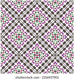 Vector geometric ornament in ethnic style. Seamless pattern with  abstract shapes, repeat tiles. Vintage retro texture. . Repeating pattern for decor, fabric,textile and fabric .
