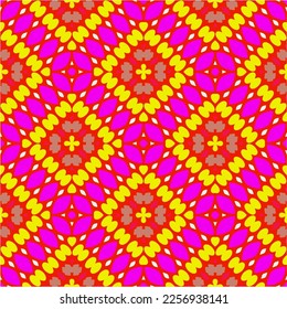 Vector geometric ornament in ethnic style. Seamless pattern with  abstract shapes, repeat tiles. Vintage retro texture.Repeating pattern for decor, fabric,textile and fabric.
