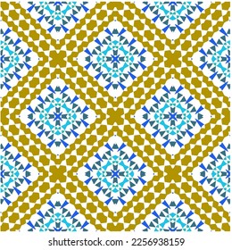 Vector geometric ornament in ethnic style. Seamless pattern with  abstract shapes, repeat tiles. Vintage retro texture. . Repeating pattern for decor, fabric,textile and fabric .
