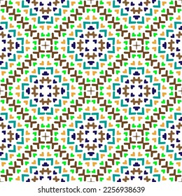 Vector geometric ornament in ethnic style. Seamless pattern with  abstract shapes, repeat tiles. Vintage retro texture. . Repeating pattern for decor, fabric,textile and fabric .