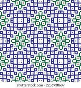Vector geometric ornament in ethnic style. Seamless pattern with  abstract shapes, repeat tiles. Vintage retro texture. . Repeating pattern for decor, fabric,textile and fabric .