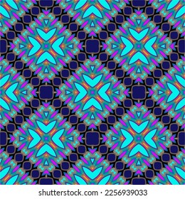 Ornamento geométrico vectorial de estilo étnico. Patrón transparente con formas abstractas, mosaicos repetidos. Textura retro vintage. ... Patrón recurrente para la decoración, tela, textil y tela.
