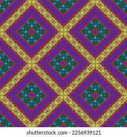 Vector geometric ornament in ethnic style. Seamless pattern with  abstract shapes, repeat tiles. Vintage retro texture. . Repeating pattern for decor, fabric,textile and fabric .