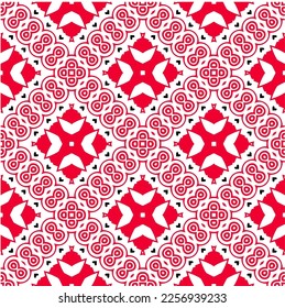 Vector geometric ornament in ethnic style. Seamless pattern with  abstract shapes, repeat tiles. Vintage retro texture. . Repeating pattern for decor, fabric,textile and fabric .