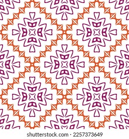 Vector geometric ornament in ethnic style. Seamless pattern with  abstract shapes, repeat tiles. Vintage retro texture.Repeating pattern for decor, fabric,textile and fabric.