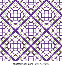 Vektorgeometrische Ornamente im ethnischen Stil. Nahtloses Muster mit abstrakten Formen, wiederholten Fliesen. Vintage Retro Textur.Wiederholte Muster für Dekoration, Gewebe, Textilien und Gewebe.