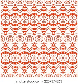Vector geometric ornament in ethnic style. Seamless pattern with  abstract shapes, repeat tiles. Vintage retro texture.Repeating pattern for decor, fabric,textile and fabric.